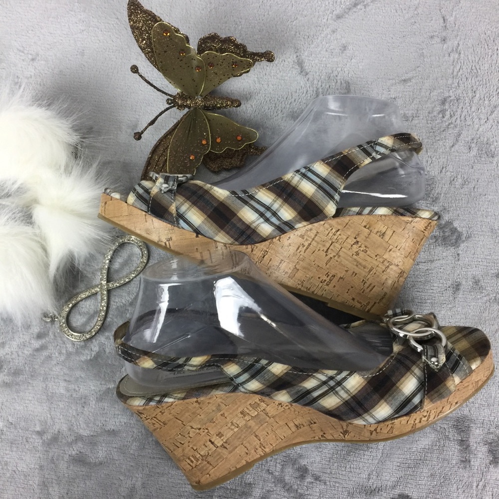 American Eagle Wedge Peep-toe Sandal Size 10